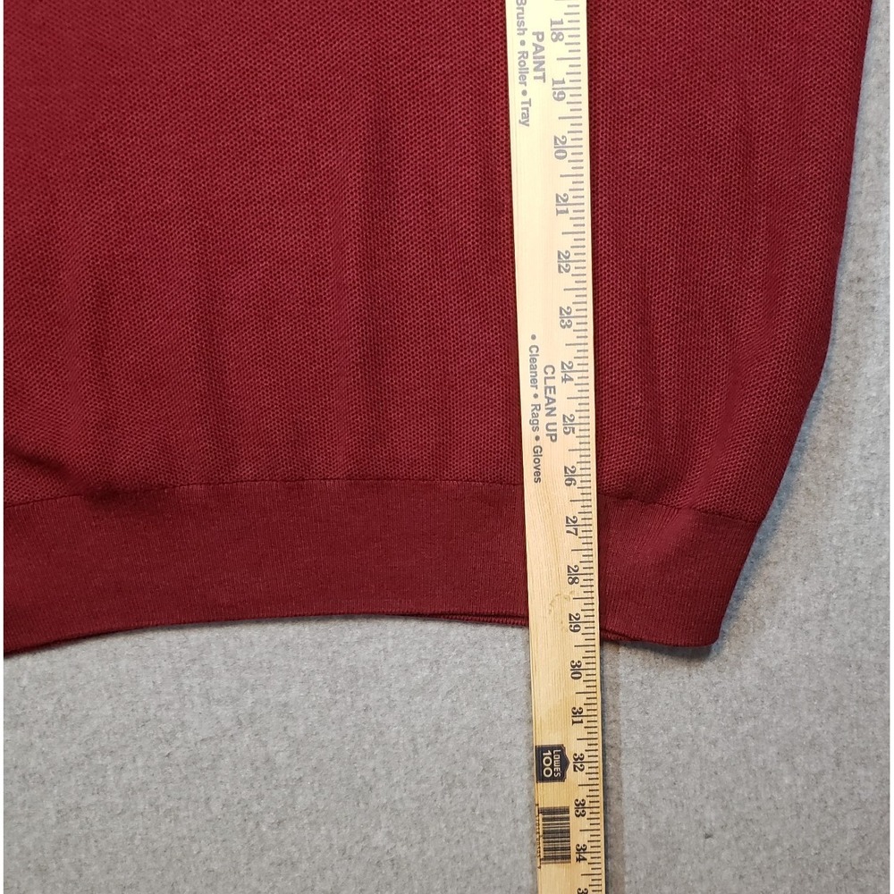 Polo Ralph Lauren‎ Pima Cotton Quarter Zip Sweater Mens Maroon Sz XXL Pullover - Picture 5 of 11